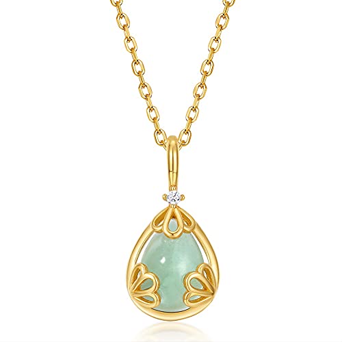 Collier ras du cou pour femmes en véritable jade blanc et cristal