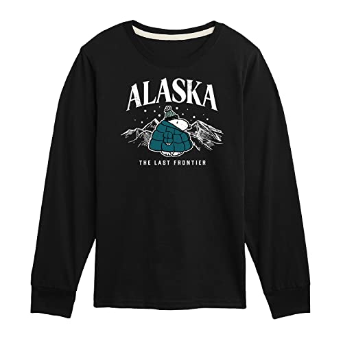 HYBRID APPAREL - Peanuts - Alaska Last Frontier - Toddler and Youth Long Sleeve Graphic T-Shirt