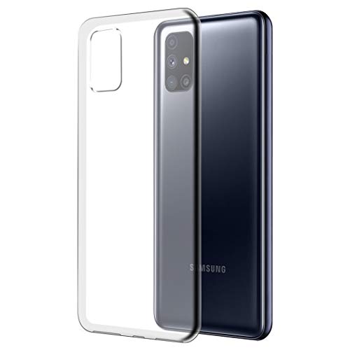 Image of Fashionury Crystal Clear Case for Samsung Galaxy M51 / Samsung M51 | Yellowing Resistance | Transparent TPU Silicone | Raised Camera Lips | Slim Transparent Cover