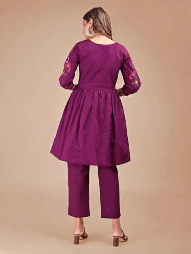 Image of Womanista Women Coord Set | Embroidered Set | Pure Cotton Coords | Stylish 2 pcs Outfits