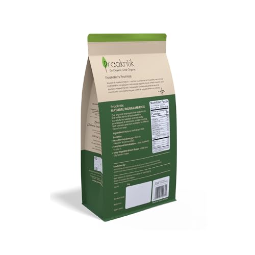 Image of Praakritik Natural Indrayani Rice 1 KG, Sticky RIce, 100% unpolished Indrayani Rice, Traditional Rich & Aromatic, Medium Sized Grain Everyday Rice