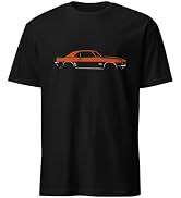 1969 Chevy Camaro SS Muscle Car T-Shirt - Patriotic American Flag Design, Unisex Long Sleeve, Black - View #7