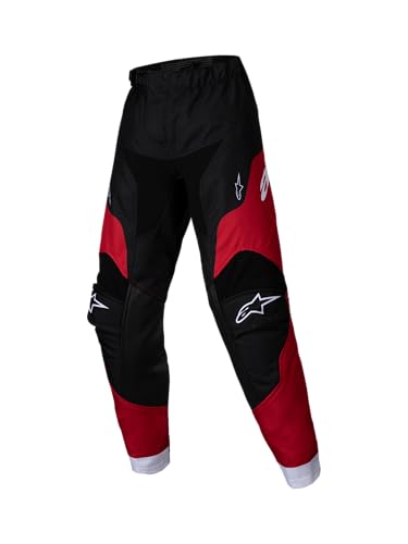 Alpinestars Racer Veil Pantalons de motocross pour enfants, noir/rouge, 20