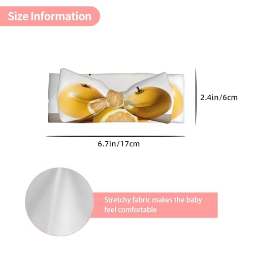 Kumquat Lemon Baby bow headband (0-6 months) - Universal for newborns to toddlers, a must-have for cute decoration3