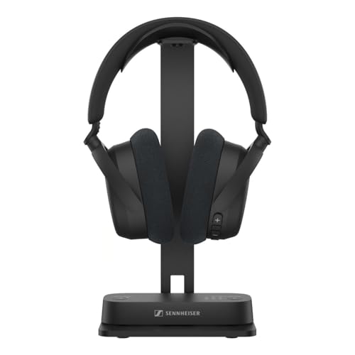 Sennheiser RS 275 TV Headphones - Bluetooth Headphones and Transmitter Bundle - Low Latency Wireless Headphones with Virtual Surround Sound, Speech Clarity and Auracast Technology - 50 h Battery