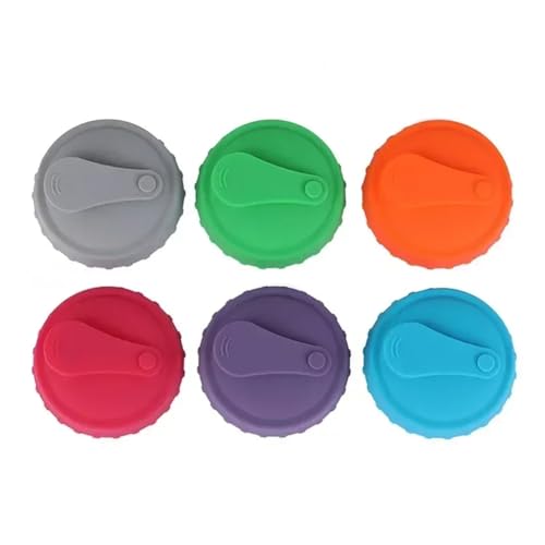 JOFUUM Tapa de Silicona Reutilizable, Apta para Tipo de Bebidas. Compatible con Protectores de Latas Estándar. Accesorios para Vasos.