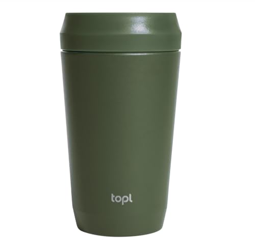 Gobelet Topl 354 ml en inox recyclé avec son couvercle étanche à 360°