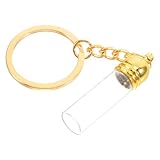 Fabrication artisanale durable : fabriqué en verre et en alliage de zinc robuste pour une durabilité accrue, flacon de parfum de voyage, pendentif en forme de tube de verre transparent