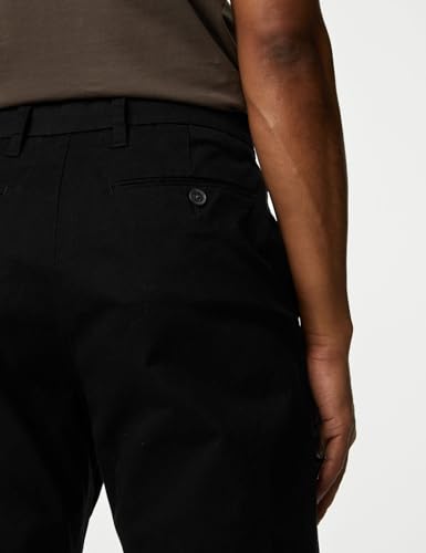 Image of Marks & Spencer Mens Solid Mid Rise Regular Fit Chinos