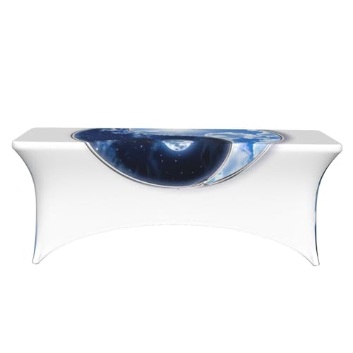 Nappe extensible Yin Yang World pour table de 1,8 m lavable sans repassage