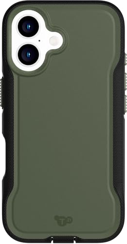 Image of Tech21 EvoPro case for iPhone 16 Compatible with MagSafe - Impact Protection Case 21x Military Standard Tested - in Khaki /Black