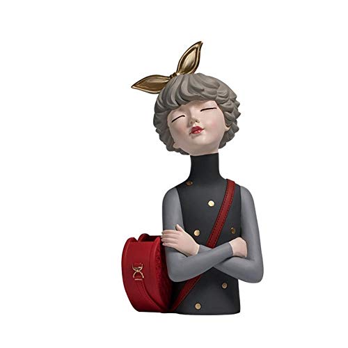 Statue résine fille rangement pour sublimer votre décoration de bureau moderne