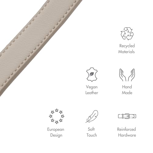 Leather-Dog-Leash-Cupertino-Beige-Slim-Leash-with-Reinforced-Hardware-European-Design-Soft-Dog-Collars-Harnesses-Leashes-4ft Leather Dog Leash Cupertino Beige Slim Leash with Reinforced Hardware European Design Soft Dog Collars Harnesses Leashes 4ft