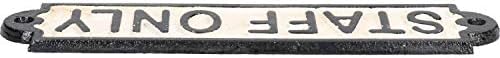 AB Tools Staff Only Cast Iron Sign Plaque Door Wall Fence Post Cafe Shop Pub Hotel Bar