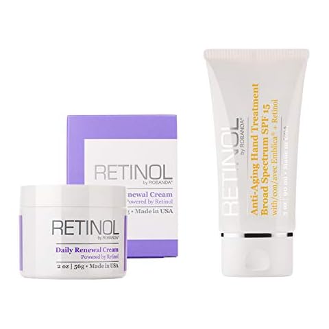 Robanda Retinol Daily Care Set: Hand Treatment and Daily Renewal Cream for Fine Lines and Hydration Cover