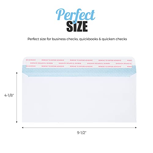 ACSTEP #10 Envelopes Bussiness Self Seal 100 unidades, envelopes brancos de segurança destacáveis e
