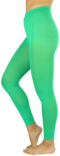 Image of ToBeInStyle Women's Opaque Ankle Long Nylon Footless Fun Tights Pantyhose