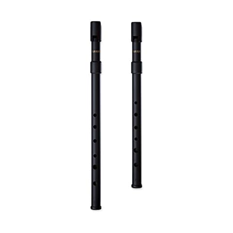 SMARTWOODI WI-921 WI-922 Set of 2 Irish Whistle Matte Black Key of C & Key of D Tin Whistle Penny Whistle ABS Cover