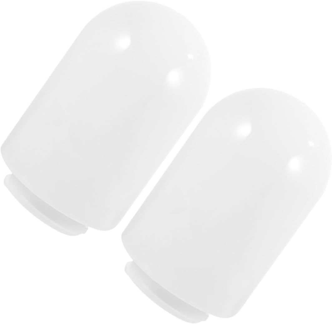 NUOBESTY 2pcs Outdoor Lamp Shade Weather Resistant Pole Lamp Covers for Street Lights Modern Design with Glare Easy to Clean Durable Replacement for Outdoor Light Fixtures White