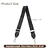 uxcell Wide Shoulder Strap, 3.8cm Adjustable Purse Strap Replacement Crossbody Strap for Shoulder Bag Handbag, Black, Silver Square Mouth Buckle