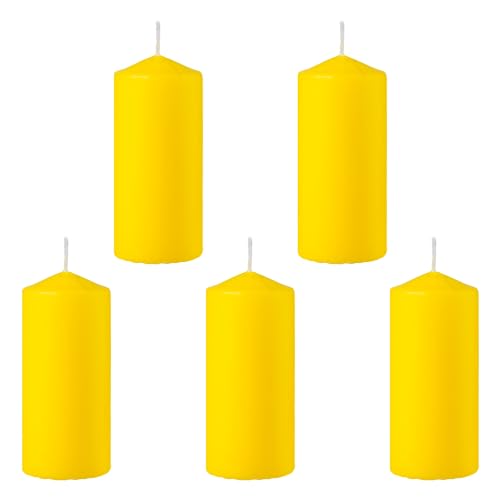Pack de 5 Velas Aromáticas Citronela 140g, Velón Taco de Cera 25h Duración - Antimosquitos Naturales, Ideal para Jardín, Terraza, Camping y Barbacoas, 11 x 4.7 cm