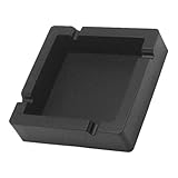 HOMSFOU Quadratischer Silikon Zigarrenaschenbecher Großzügig Hitzebeständig Rutschfest Aschehalter für Innen und Außenbereich Dekorativer Rauchabzug für Zuhause und Büro