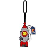 Lego - Etiqueta de silicona para bolsa, Rocket Boy (52852), 1, etiqueta de equipaje, para viajes, maleta, mochila, bolsa de playa de verano, vacaciones de primavera