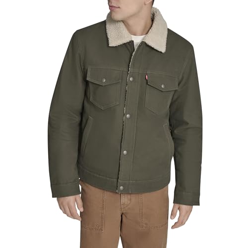 Levi's Caminhoneiro masculino, algodão oliva