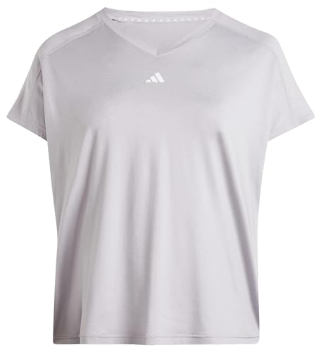 adidas Aeroready Train Essentials Minimal Branding V-Neck tee (Plus Size) T-Shirt Mujer