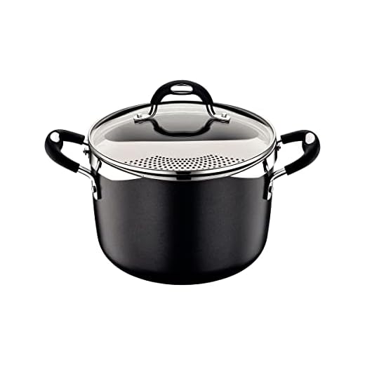 Espagueteira Alumínio 22 cm Monaco Indução Preto Tramontina