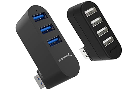 Sabrent Premium 3-Port Aluminum Mini USB 3.0 Hub + 4-Port USB 2.0 Hub