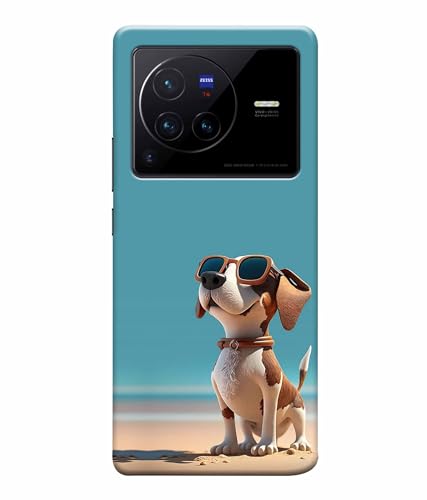 Image of Cute Pet Dog Lover Printed Hard Back Case Cover & Compatible for Vivo X80 Pro 5G | V2185A | V2145 (Multicolor) - D1814