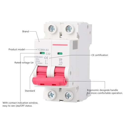 Disjoncteur miniature MCB 2P tableau electrique rail DIN 40A - 2