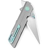 TITANER Raven Titanium EDC Folding Pocket Utility Knife - Box Cutter Suitable For Art Work, Outdoor, Hunting,Household tools (Sandblasting)