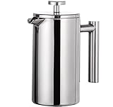 Cafeteira prensa francesa 600ml inox térmica com parede dupla
