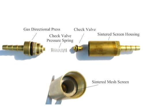 K-Musculo Oxy - Hydrogen Flashback Arrestor w/Check Valve, High Vol 116 Lt/m, 1/4" Barb HHO