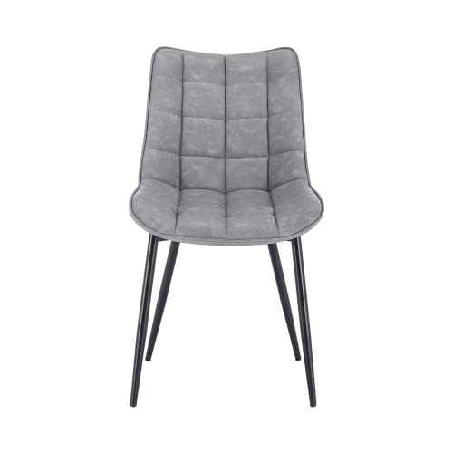 Krok Wood Christian Chaise de salle à manger, salon, bureau, pieds en métal (gris) Cover