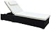 Produktbild Brema 052263 Alu-Geflecht Liege Gestell schwarz, Kissen beige, Rückenlehne verstellbar
