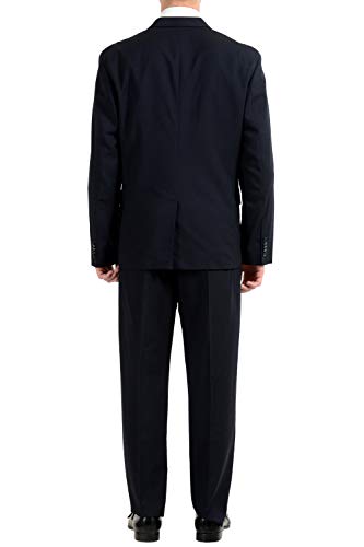 Hugo Boss "Ulan/Fabo182 Men's Oversize Fit Wool Blue Double Breasted Suit Us 40R It 50R #TOP2