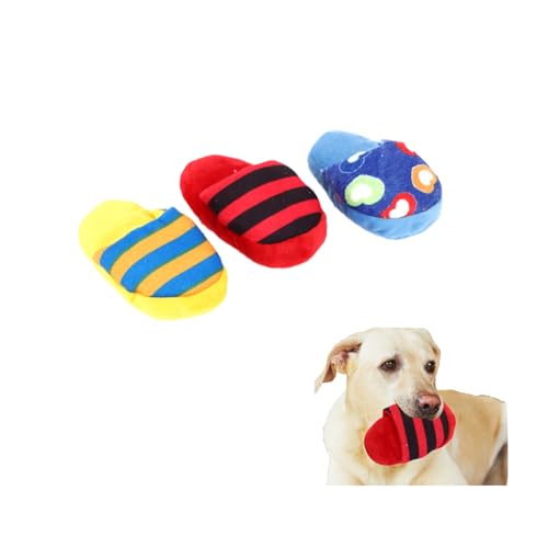 Kukyller 3pcs Dog Chew giocattolo, giocattoli da masticare per cuccioli a forma di scarpe, piccoli cani di grossa taglia, lavabili in lavatrice
