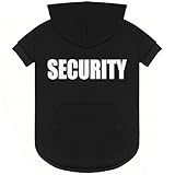 Dog Sweaters,Security Dog Hoodie,Warm Brushed Fleece Sweatshirt with Hood & Pocket,Leash Hole,Cozy Cold Weather Pet Clothes Sweater for Small,Medium,and Large Dogs,2XL