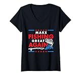 Photo Gallery donna rendi la pesca grande di nuovo divertente fisherman fisher maglietta con collo a v Photo Gallery donna rendi la pesca grande di nuovo divertente fisherman fisher maglietta con collo a v