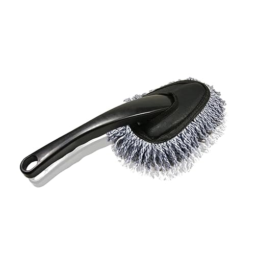 PartyKindom Brosse De Lavage Voiture Microfibre Manche Long Facile à Utiliser Légère pour Toit Et Vitres Nettoyage Poussière Et Eau Intérieur Extérieur Gris