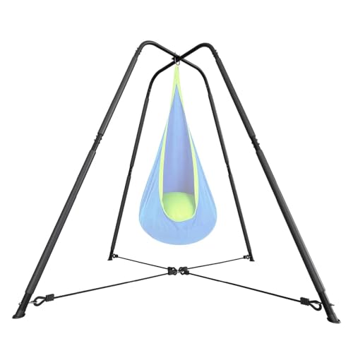 Swing Stand Frame with Anti-Collision X-Shaped Stand for Indoor and Outdoor Use