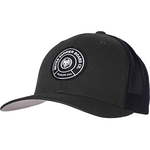 Never Summer Board Co Flex Fit Mesh Back Hat (Charcoal) Cover