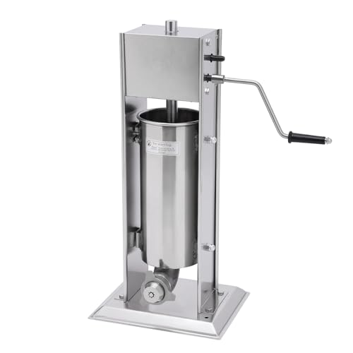 Commercial Churro Maker 5L Stainless Steel Manual Spanish Donut Making Machine with 4 Nozzles, Vertical Spanish Donuts Filler Machine for Home Restaurants Cafeterias Bakeries