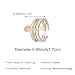 Layered CZ Safety Pin Stackable Open Rings for Women Fashion Gold Silver Plated Two Tone Cubic Zirconia Paved Engagement Promise Statement Band Finger Rings Unique Design Fashion Jewelry Size 7 (3910)