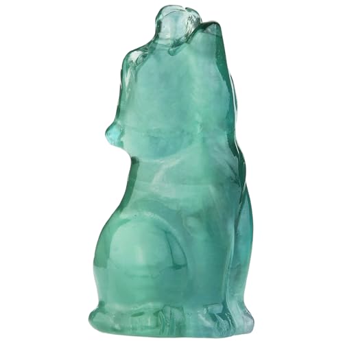 Figurita de cristal lobo aullador 2.2 pulg