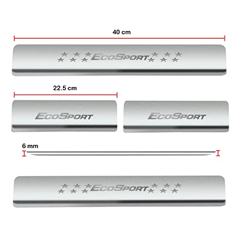 Image of Atteen Smart Door Sill /Foot Step Stainless Steel Plates Compatible with Ford ECOSPORT