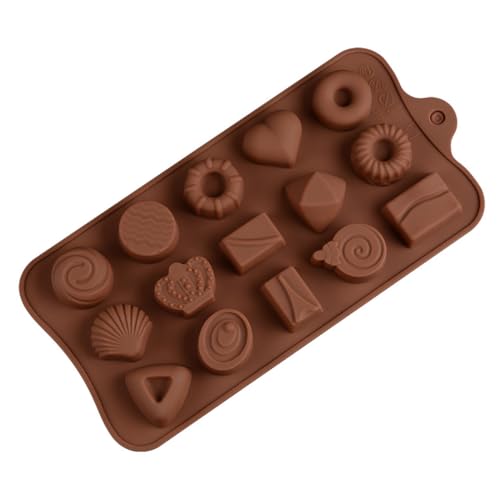NHQ Molde Bombones de Silicona, 15 Cavidades, 3D Moldes Chocolate Silicona